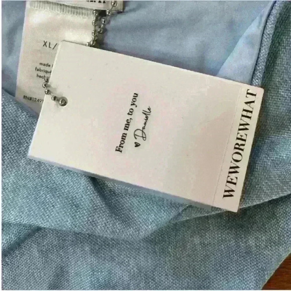 WeWoreWhat- "Delilah" Bikini Bottom In Pique Denim Texture Size XL- NWT! - Picture 11 of 11